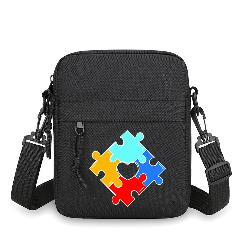 

Универсальная сумка через плечо с тематикой аутизма, забавная сумка-головоломка на молнии для телефона, подарок для женщин и мужчин, сумка-кроссбоди для поддержки осведомленности о аутизме