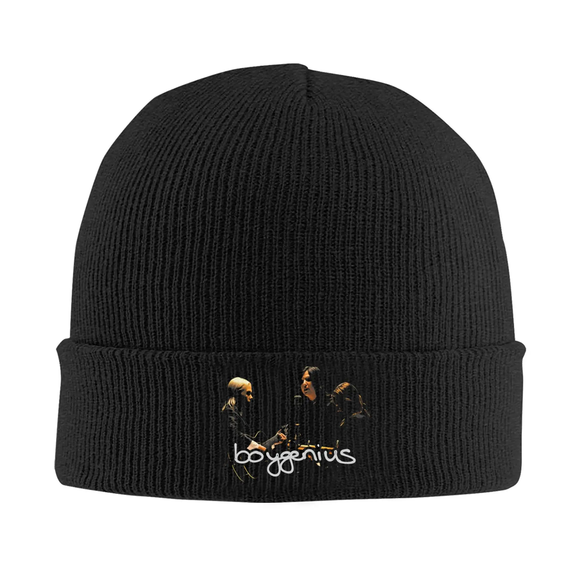 Boygenius Music Band Knitted Hat for Women Men Skullies Beanies Winter Hat Acrylic  Warm Caps Knitted Yarn Cap - Hot Stamping