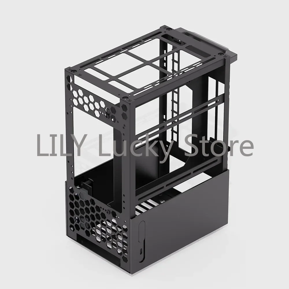 Rider R2 ITX chassis, 7L aluminum alloy CNC 120 water-cooled portable mesh black SFX desktop computer