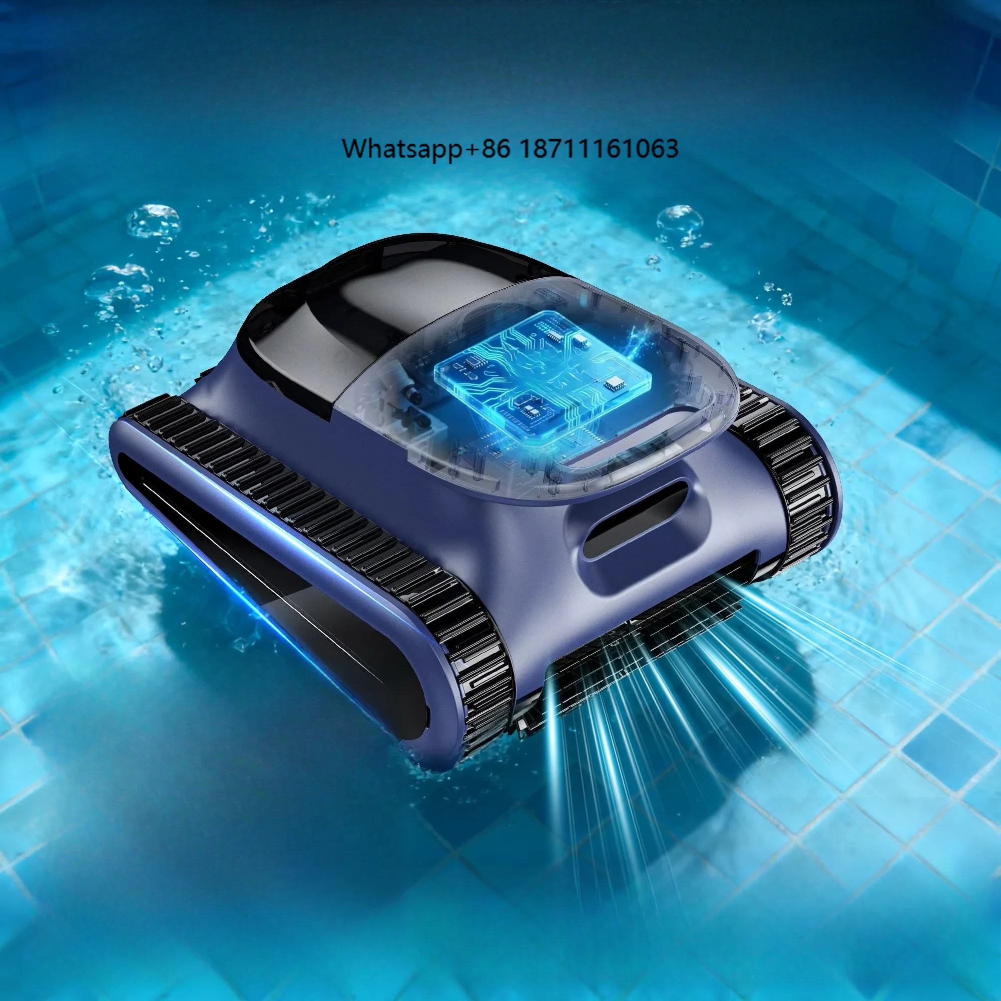 Automatic Pool Cleaning Robot Cordless Robotic Pool Vacuum Cleaner Floor Wall Scrubber Overseas Warehouse