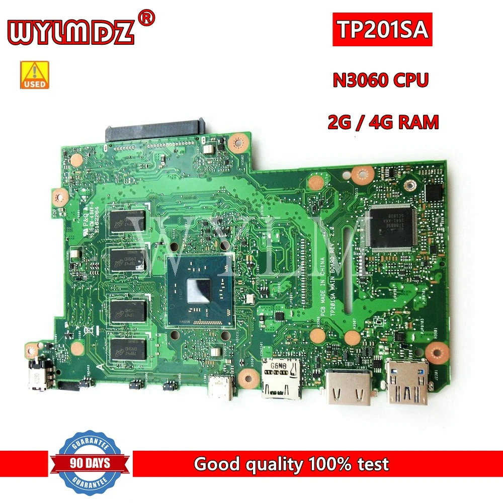 

TP201SA N3710 CPU 4GB RAM Mainboard For ASUS TP201SA TP201S Laptop Motherboard Tested Working 90NL00C0-R00010