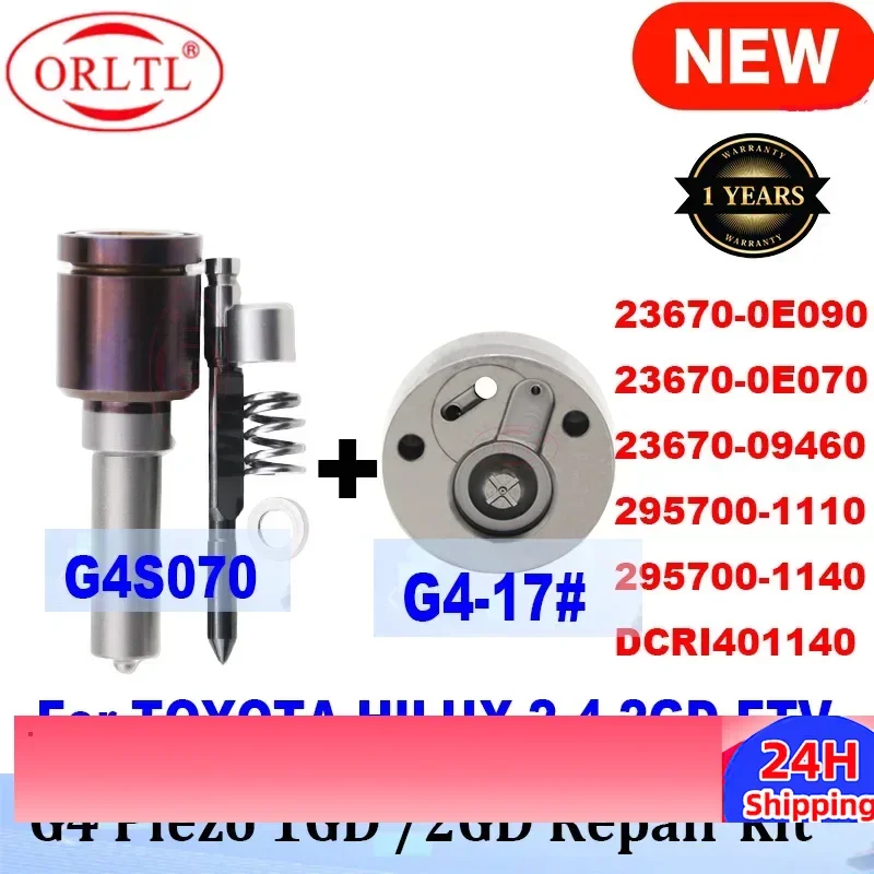 

New Repair kits Nozzle G4S070 +VALVE Plate 17# FOR TOYOTA 2GD 23670-0E090 295700-1110 23670-0E070 DCRI401140