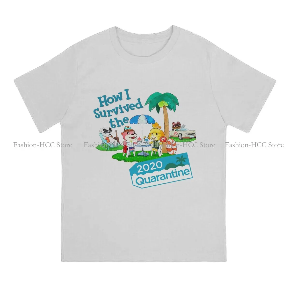 How I Survived O Neck TShirt Animal Crossing：Pocket Camp Original Polyester T Shirt Man\'s Tops