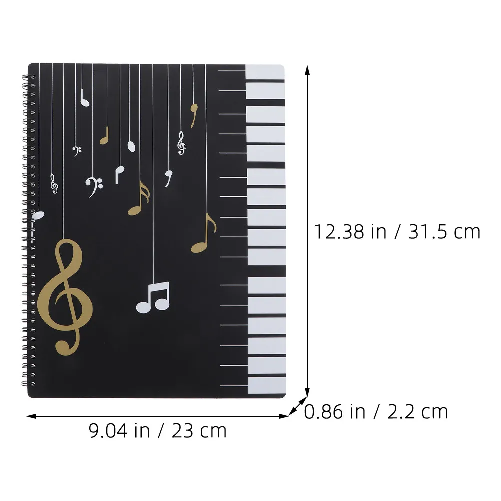 Heavy Duty A4 Music Score Folder Plastic Document Organizer for Sheet Music Piano Practice School Home Office File Protection