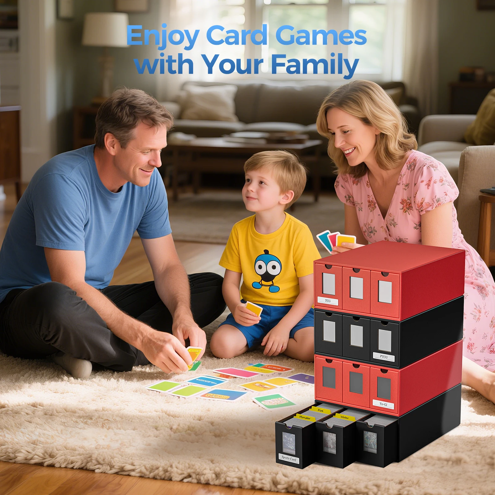 Trading Card Storage Box For 12000+ Trading Cards Organizer With