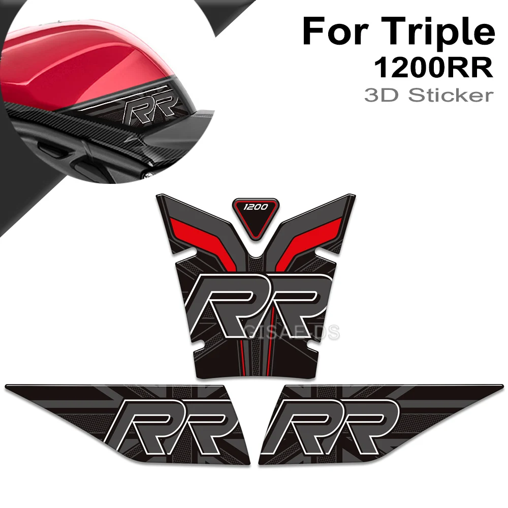 For Triumph Speed Triple 1200RR 1200 RR Motorcycle Tank Pad Fuel Oil Knee Protector Sticker Decals Kit 2019-2023