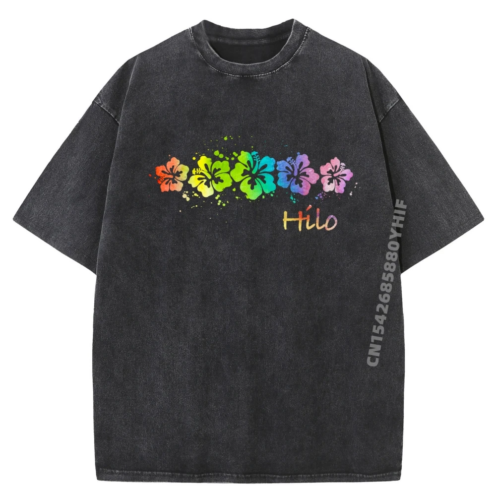 

Новейшие топы с принтом Hilo Hawaii, акварельная футболка для пляжного серфинга, мужская футболка с короткими рукавами для отдыха, английский стиль