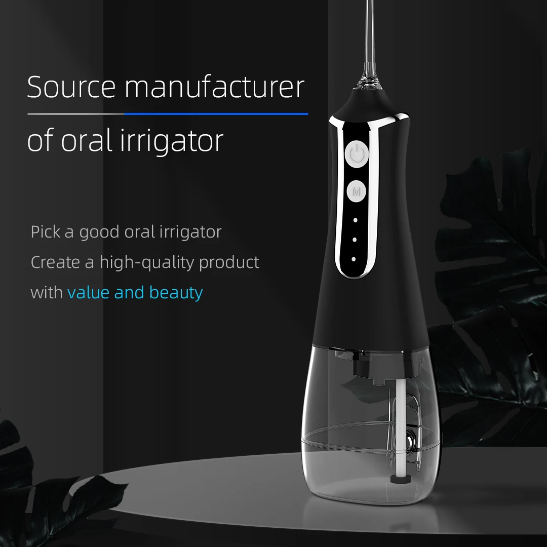 Cordless Water Dental Flosser Picks for Teeth - Portable and Rechargeable Oral Irrigator with 260ML Tank 4 Modes 4 Replaceable