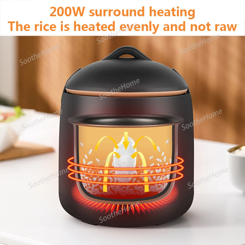 Food Warmer Rice Cooker Electric Electric Rice Cooker Mini Dormitory Household Low Power 1-2 Person Cooking Electric Rice Cooker