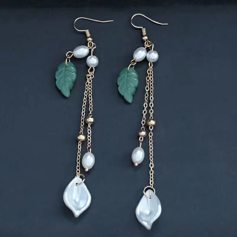 Weibliche Chinesische Stil Hanfu Haar Zubehör für Frauen Mädchen Neue Kopfbedeckungen Quasten Perlen Blumen Haar Clip Kopfschmuck 5 Teile/satz – Detail 8