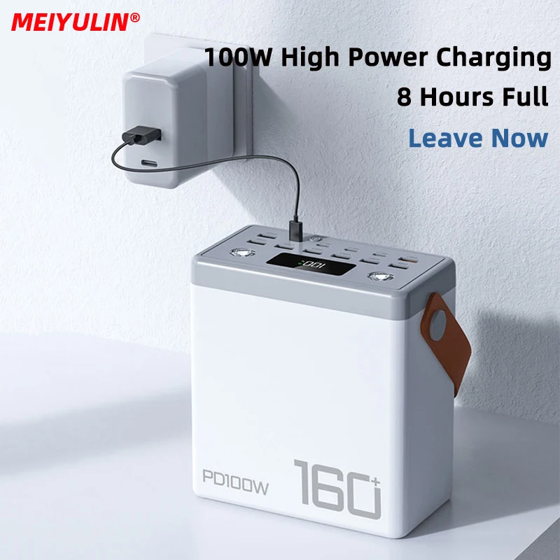 160000mAh Large Capacity Power Bank PD100W USB C Portable Fast Charging External Battery for iPhone 15 14 Xiaomi Samsung Laptop