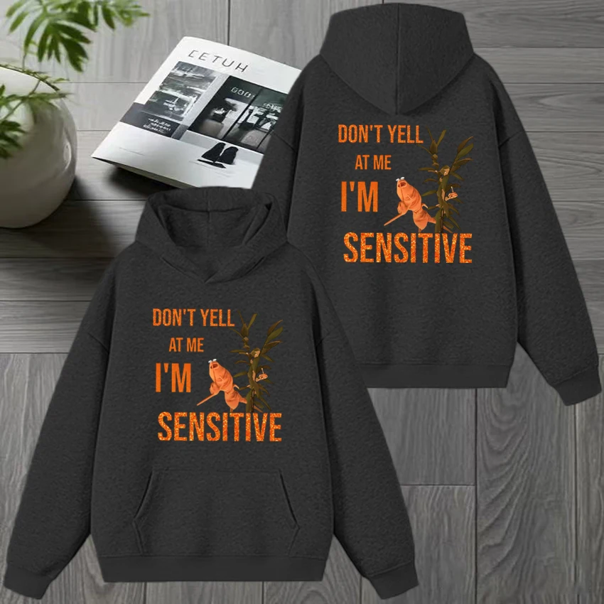 2025 جديد في ماركوس دودة ميمي مزدوجة الوجهين الرسومات قلنسوة سوداء الرجال النساء harajuku كنزة صوف للجنسين عادية البلوز