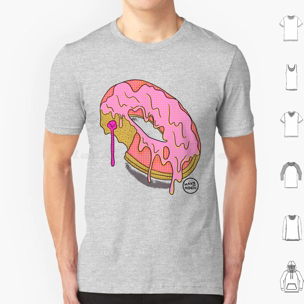Donut N' Dots camiseta hombres mujeres niños 6xl Donut Rosa comida dulce goteo artista