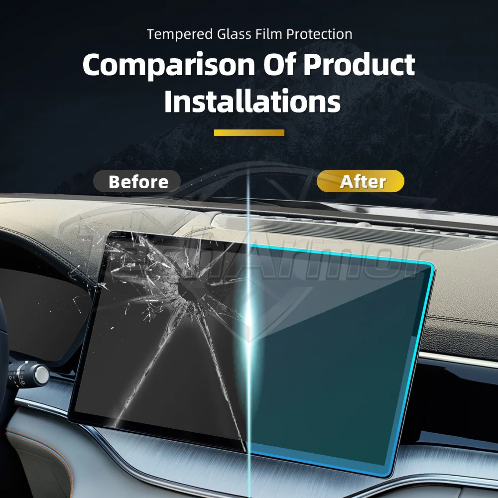 Car Tempered Glass Protective Film For BYD Seal U/Sealion 6/Song Plus 2021-25 GPS Navigation Dashboard Display Screen Protector