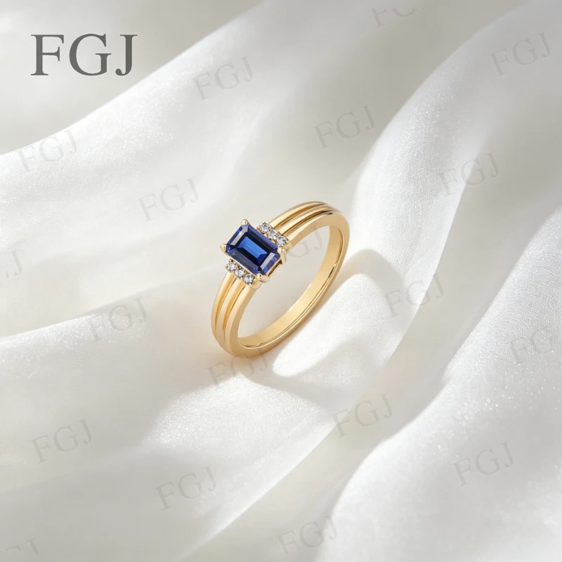 1ct Moissanit/Laborgezüchteter Edelstein-Ring im Smaragdschliff aus 925 Sterling Silber, Hochwertige Damenschmuck-Accessoires und Geschenke – Detail 17