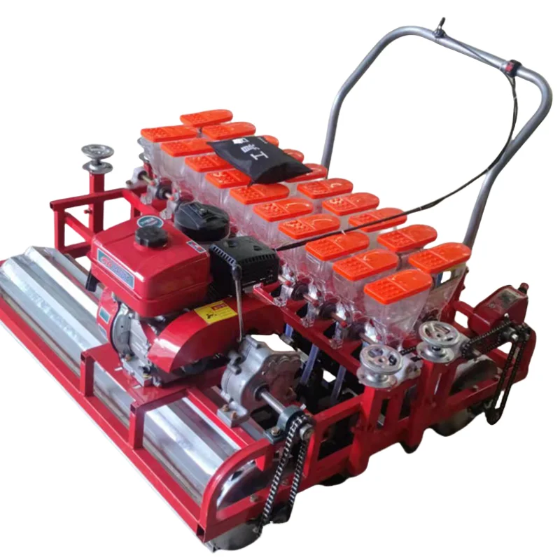 Multi Row Machine Power Vegetable Planter Carrot Cabbage Onion Planter Machine Raised Seeder Planter Rototiller Walking Tractor