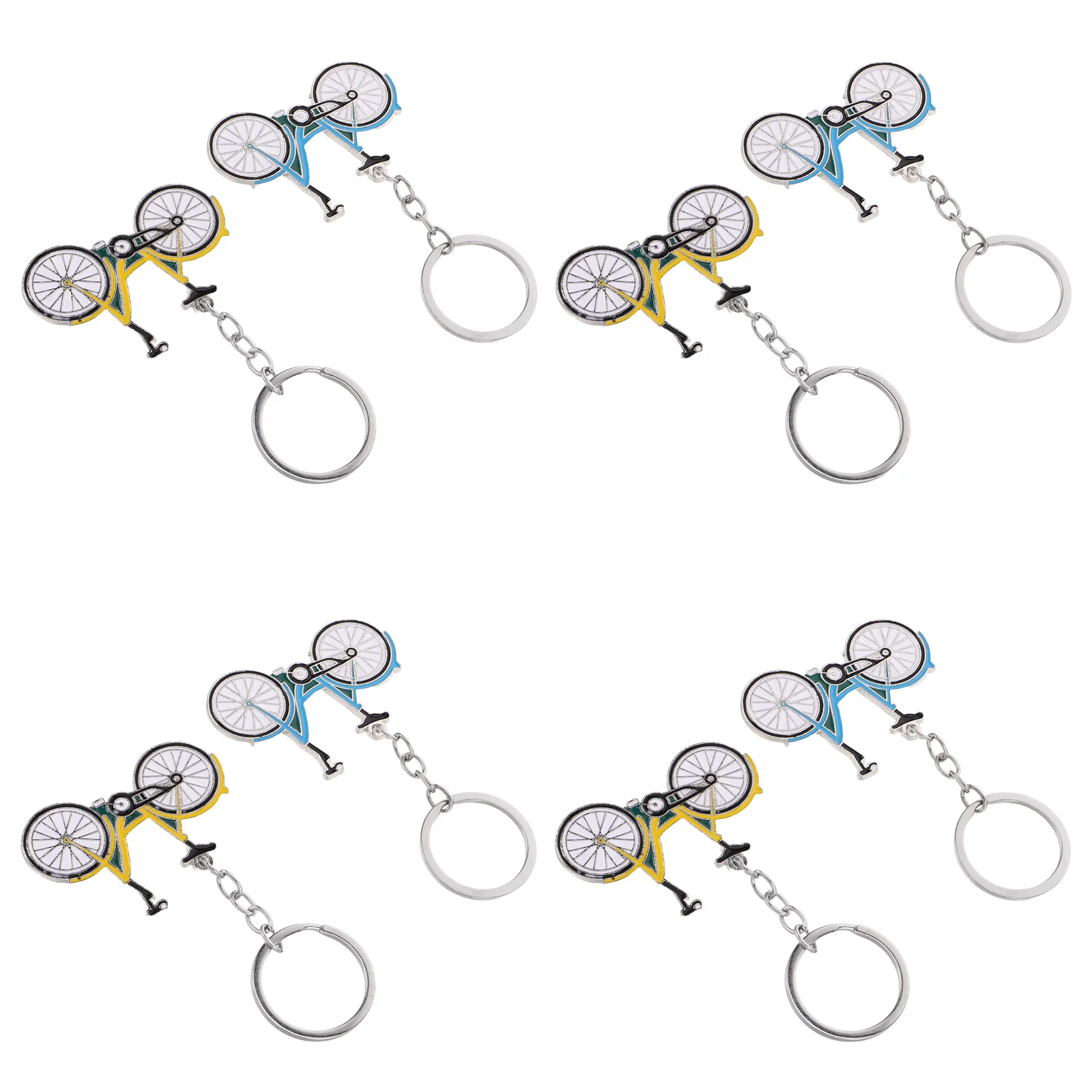 

8Pcs Fashionable Metal Bike Keychain Mini Bicycle Pendant for Students Cyclists Lightweight Backpack Charms Bike Ornaments