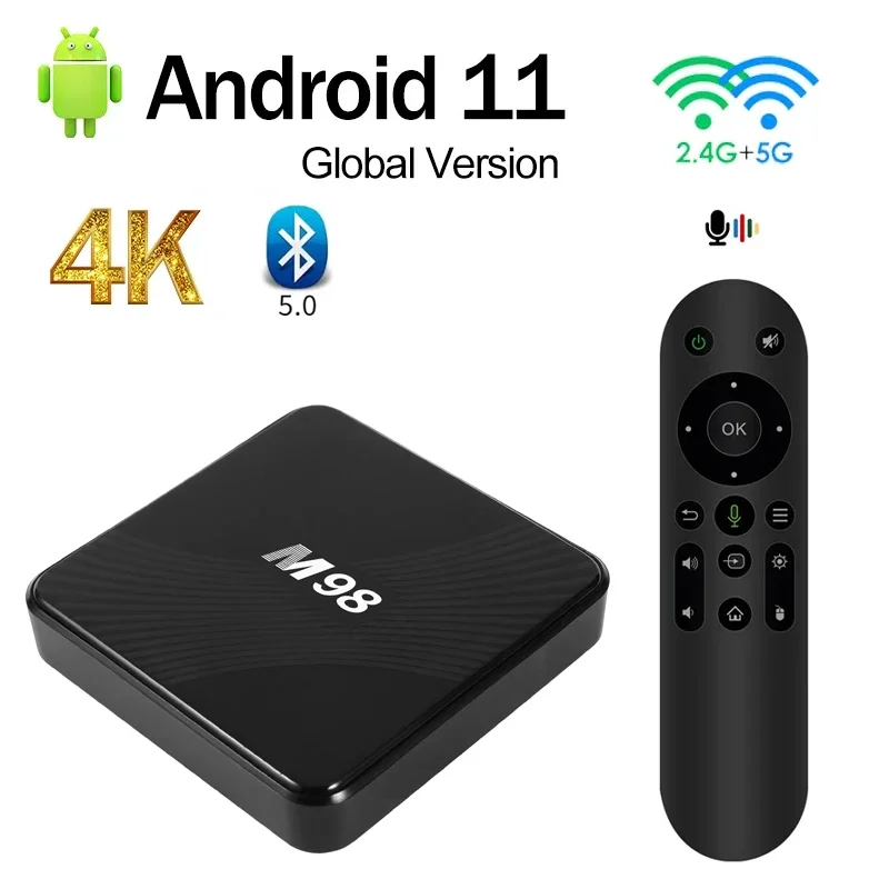 

M98 ATV Smart TV Box Android 11 TV Box 2GB 64GB Dual WiFi 4G 5G Media player Amlogic S905Y4 HD 4K BT 5.0 AV1 TV