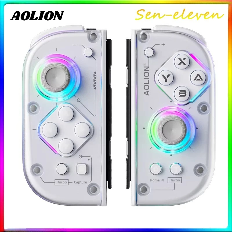 

Беспроводной игровой геймпад AOLION J20 Knight Design (разборный контроллер L/R) для Nintendo Switch и ПК, с RGB-подсветкой, подарок для парня