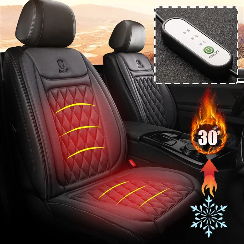 

Karcle Heated Car Seat Cover Electric Car Seat Heating Pad 12/24V Heated Seats Cushion Universal Automobile Seat Covers