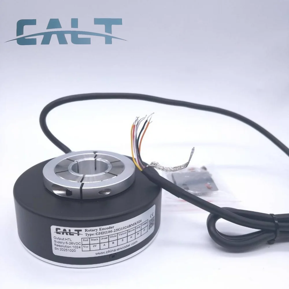كالت GHH100-25G1024BMK526 Encder 25 مللي متر رمح 500 1000 1024 2000 2500 ppr 5-26V AA-BB-ZZ- إشارة #1
