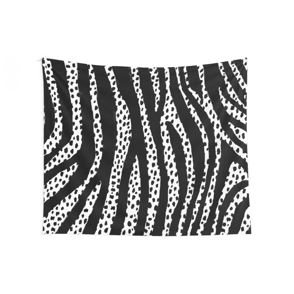 Dalmatian Polka Dot Spots and Zebra Stripes (black/white) Tapestry Decorations For Your Bedroom Home Decor Accessories Tapestry