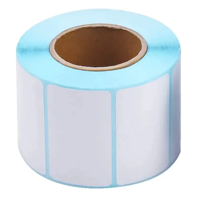 1000pcs Thermal Paper Labels Roll - Blank Direct Thermal Printer Stickers, 70mm x 40mm White Individual Address/Barcode
