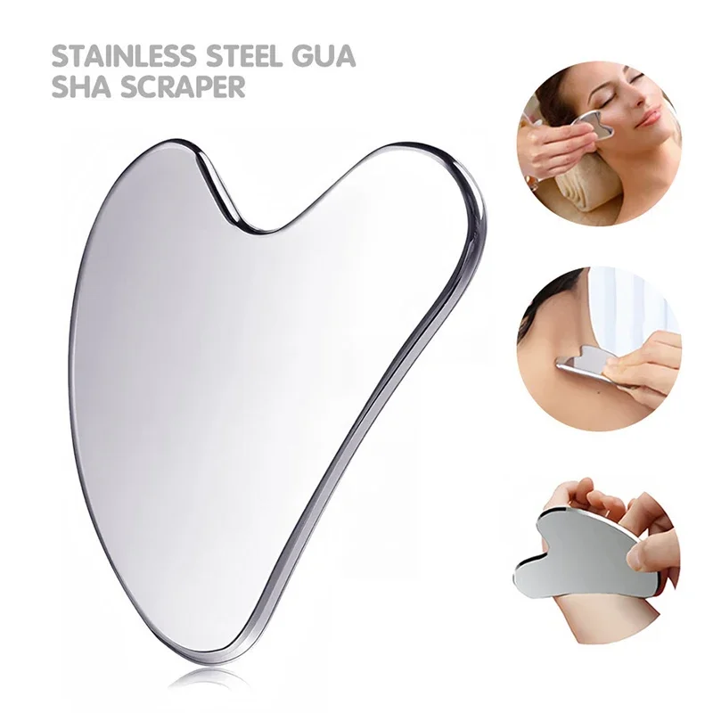 

Body Massager Gua Sha Facial Tool, Stainless Steel GuaSha Massage Tool Facial Gua Sha Board SPA Acupuncture Pen