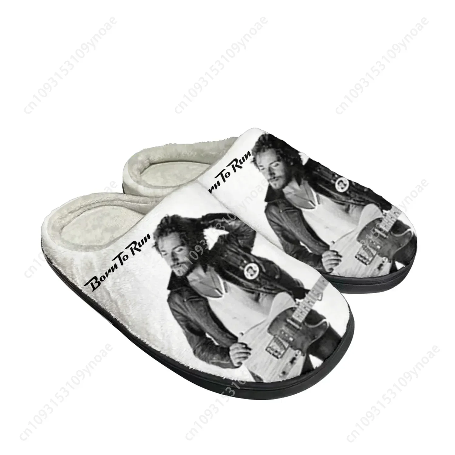 Born To Run Home Cotton Custom Slippers Mens Womens Sandals Bruce Springsteen Plush Bedroom Keep Warm Shoes Thermal Slipper