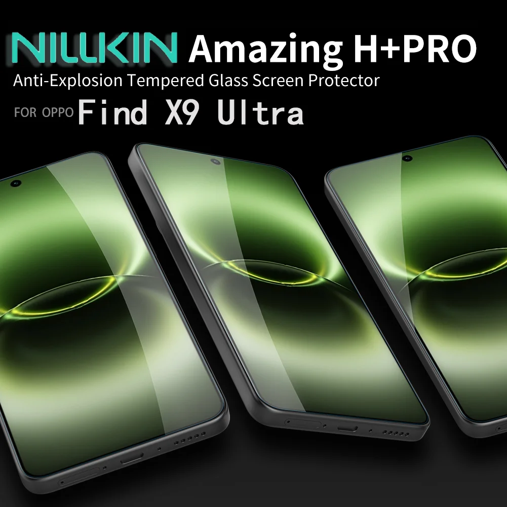 NILLKIN For OPPO Find X9 Ultra Tempered Glass Screen Protector Amazing H+PRO High Quality Transparent Glass Film 2.5D 9H
