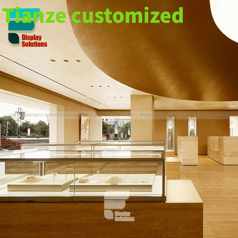 

Customized-Jewelry Store Designs Commercial Jewelry Stand Counter Display Cabinet Showcase Shelf Rack Jewelry Display