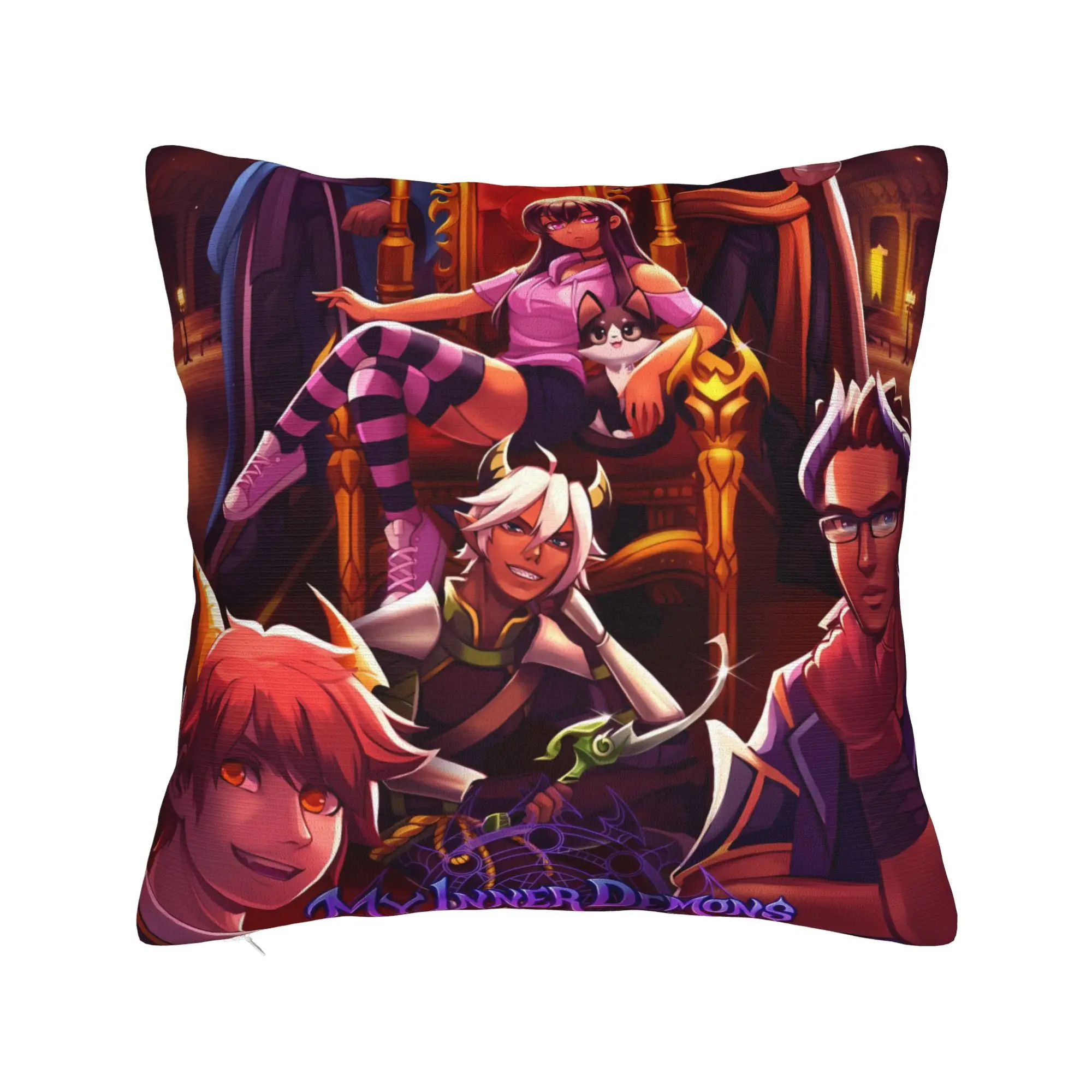 Heroic Aphmau Action Stance Shot Pillow Cover  Vintage Pillow Case For Sofa Couch Bed Living Room Cushion Cover Birthday Present