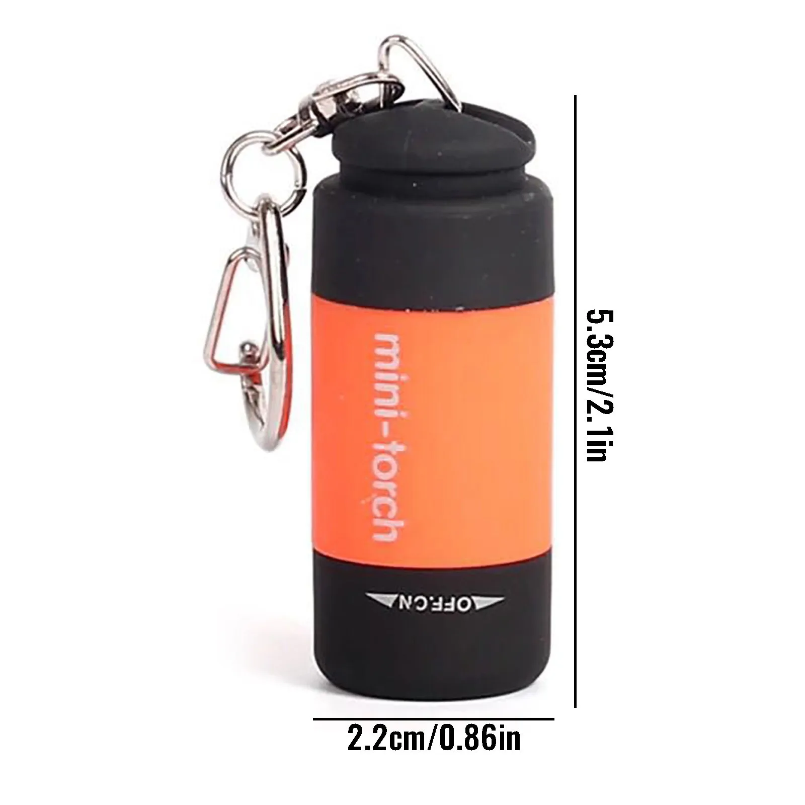 Rechargeable USB Mini-Torch Keychain Normal Brightness LED Flashlight Emergency Light Source Portable Flash Light Torches