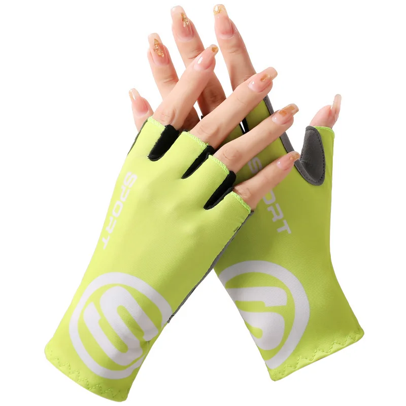 Summer thin cycling half-finger gloves outdoor sports bicycle training non-slip breathable anti-shock mountain bike gym gloves