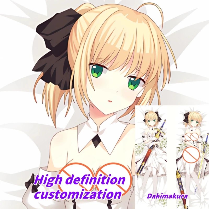

Dakimakura Anime Pillow Case Fate Altria Pendragon Double-sided Print Of Life-size Body Pillowcase Gifts