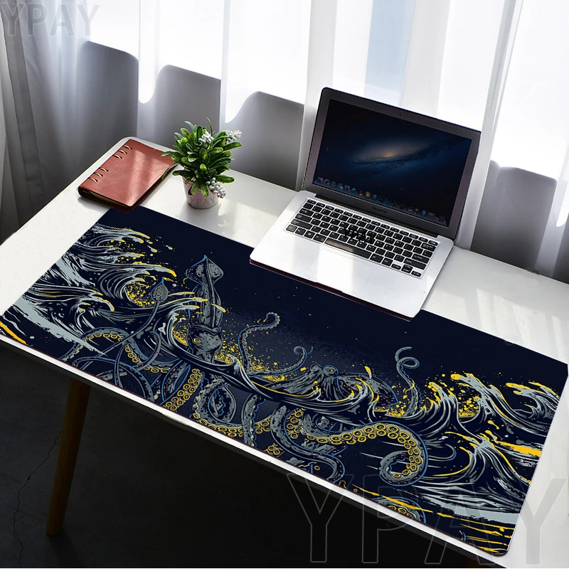 

Large Mousepad Gamer Mousepads Keyboard Mat Desk Rug Octopus Pc HD Mausepad 900x400mm Desk Mats Company Mouse Pad For Gift