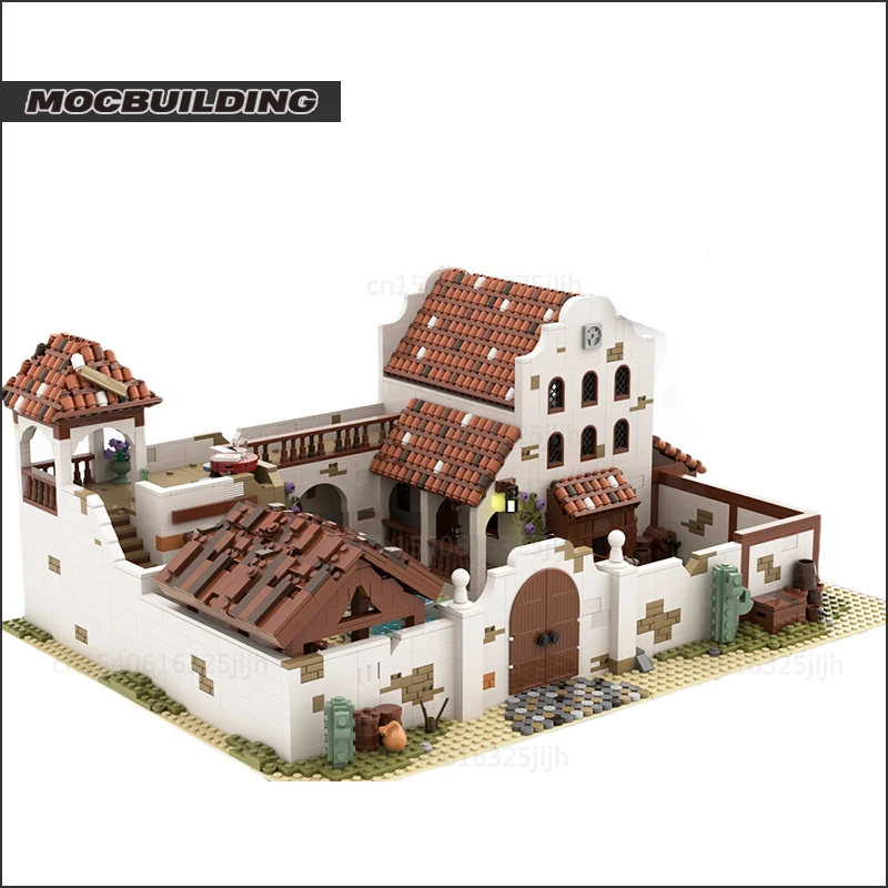 Old Town Villa MOC Building Blocks Castle Architecture Technology Bricks Creative Display Model DIY Assembly Collection Sets Toy