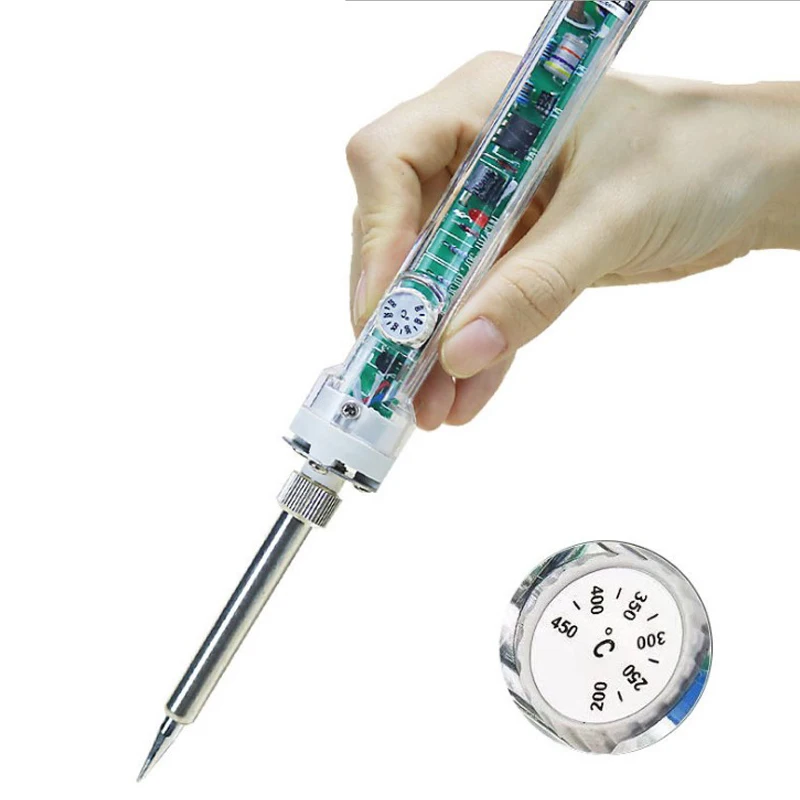 907 Adjustable Constant Temperature Electric Soldering Iron Lead-free 220V EU 60W