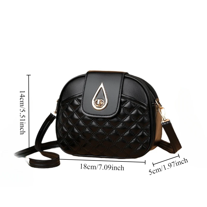 Simple Commuting Small Square Bag The New Trend Fashion All Three-layer One-shoulder Lady Cross-body Bag