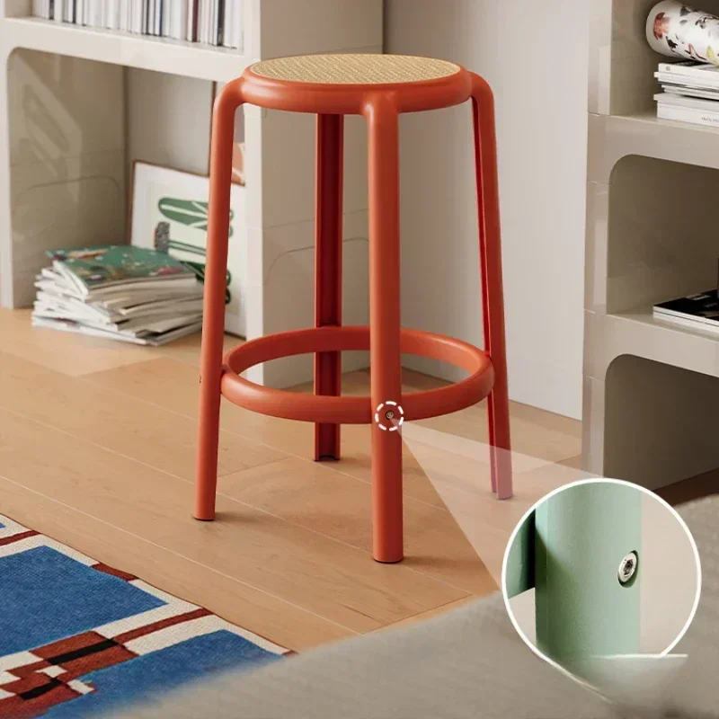 Nordic criativo plástico casa barra cadeira restaurante lazer confortável cadeira de jantar simples empilhável fezes varanda sapato banco