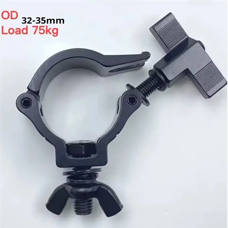 ABGH-Quick Release Pipe Clamp T-Nut Aluminum Alloy 32-35Mm Tube Clamp Half Couplers Mount Clamp