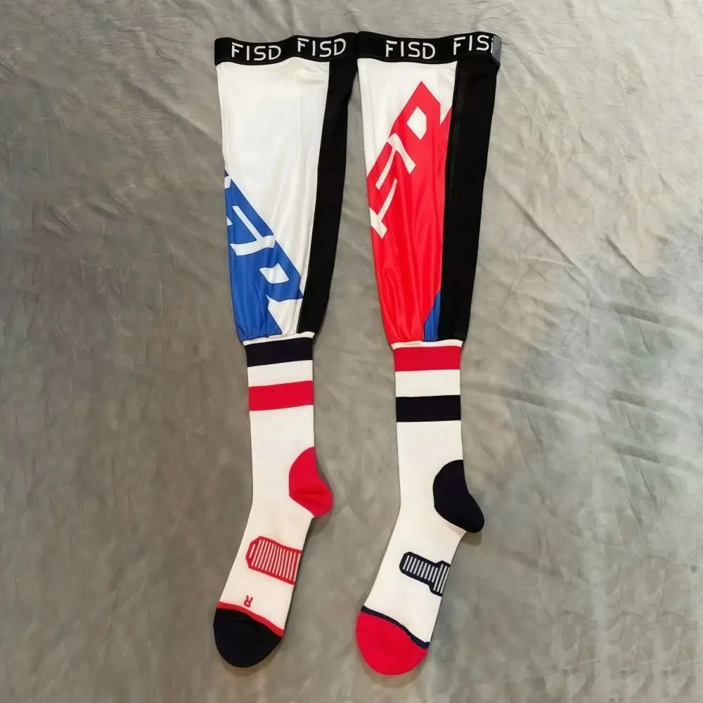 

Elasticity Motorcycle Knee Braces Ice Silk Anti-slip Motocross Knee Socks Compression Cool Patterns Motorcycle Sports Sock