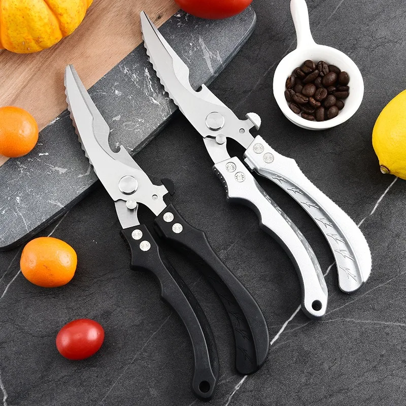 1Pieces Multi-functional Kitchen Scissors for Chopping Chicken Bones Stainless Steel Kitchen Scissors for Fish and Meat Cutting