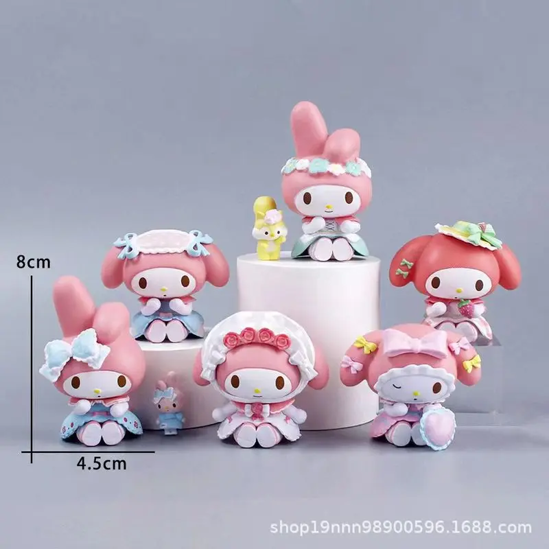 Sanrio Mädchen und Kinder Cartoon Blind Box Kuromi Puppe bewegliche Charakter Modell Desktop-Dekoration süßes Weihnachtsgeschenk Spielzeug