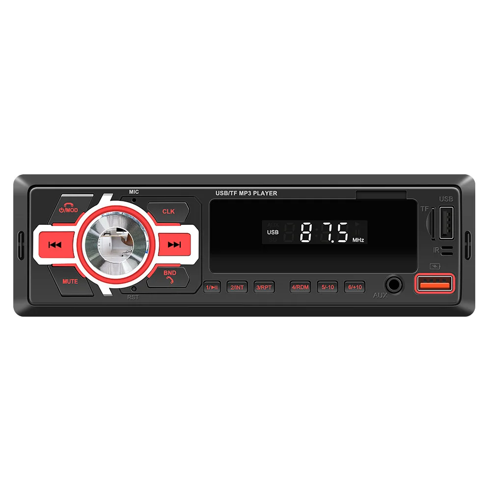 The New Bluetooth Car MP3 Player Plug-in Machine Records The Audio Source of The Car FM Radio with Colorful Lights