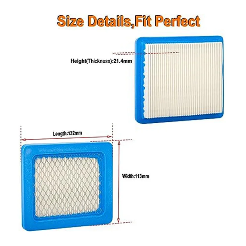 ABPQ-Filtro dell'aria per tosaerba Elementi filtranti quadrati adatti per accessori di ricambio per tosaerba Briggs & Stratton 491588