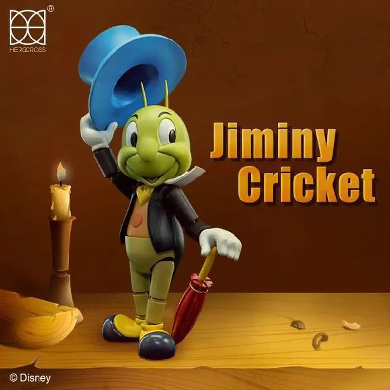 Herocross Disney Puppet Adventure Mr. Cricket Doll Can Do Hands Fashionable Anime Action Figure Model Toys Birthday Presents Toy