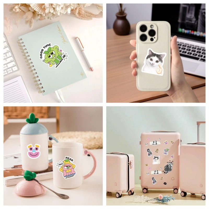 100개 맞춤 스티커 비닐 방수 다이컷 로고 디자인 브랜드 노트북 귀여운 개인 맞춤 스티커... - 4