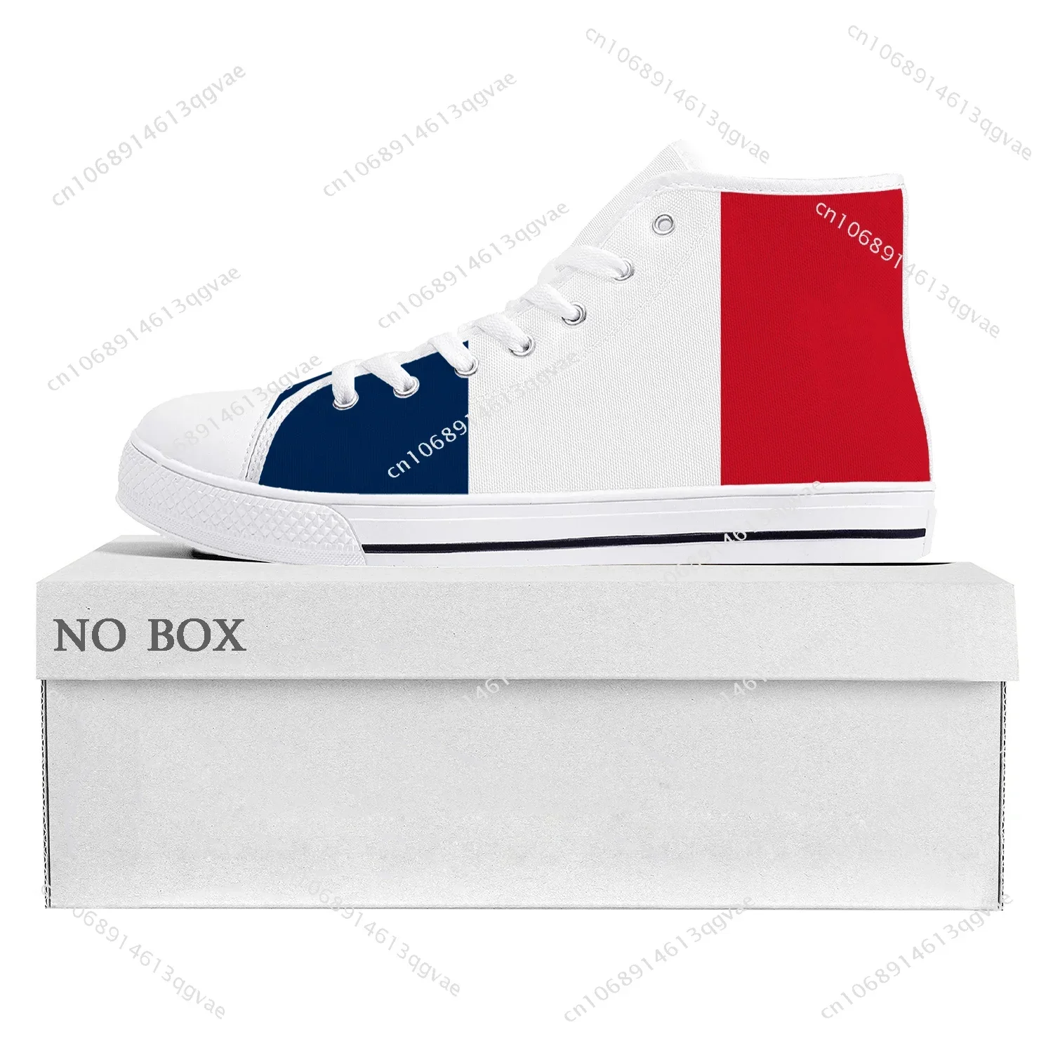 French Flag High Top High Quality Sneakers Mens Womens Teenager Canvas Sneaker  France Casual Couple Shoes Custom Shoe
