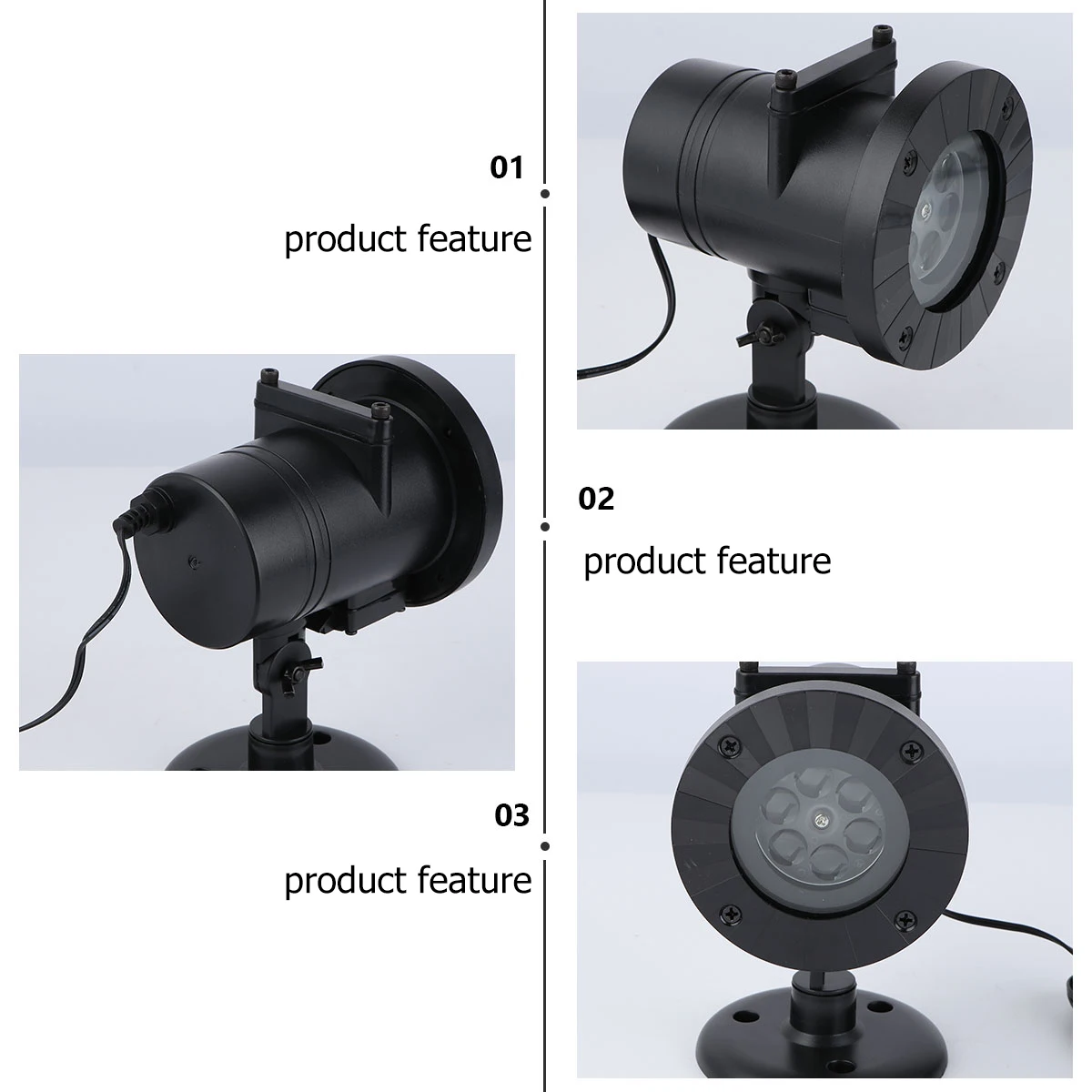 

Christmas Projection Light Waterproof Outdoor Spotlight Lamp For Holiday Party Garden Decoration Eu Plug Durable Plastic